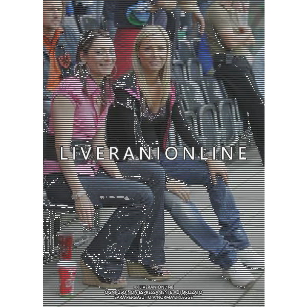 Prepartita Olanda - Italia 09/06/2008 Europei nella foto TAMARA PISNOLI MOGLIE DI DANIELE DE ROSSI E GENNARO GATTUSO ph Luzzani/Ag. Aldo Liverani sas