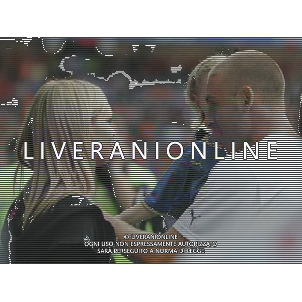 Prepartita Olanda - Italia 09/06/2008 Europei nella foto DANIELE DE ROSSI CON LA MOGLIE E FIGLIA ph Luzzani/Ag. Aldo Liverani sas