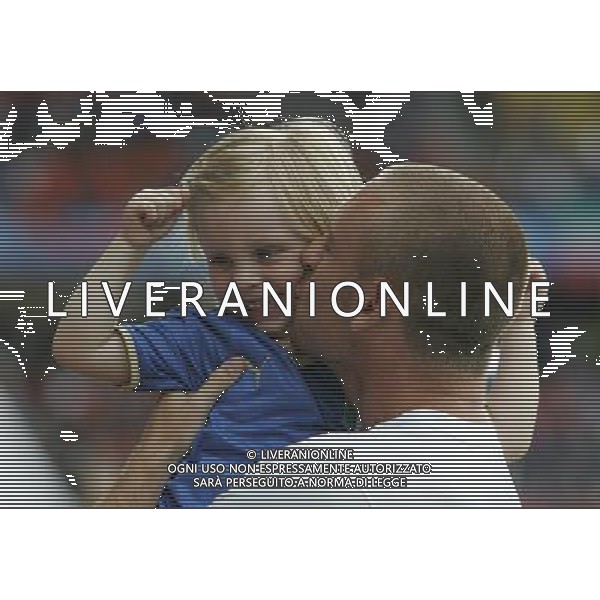 Prepartita Olanda - Italia 09/06/2008 Europei nella foto DANIELE DE ROSSI CON LA FIGLIA ph Luzzani/Ag. Aldo Liverani sas