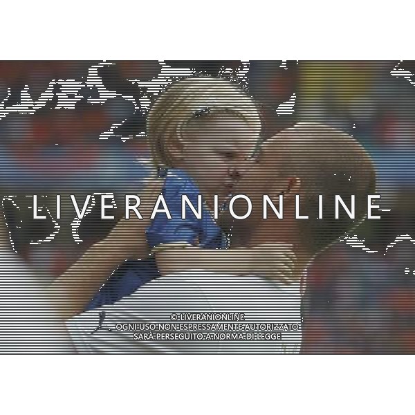 Prepartita Olanda - Italia 09/06/2008 Europei nella foto DANIELE DE ROSSI CON LA FIGLIA ph Luzzani/Ag. Aldo Liverani sas