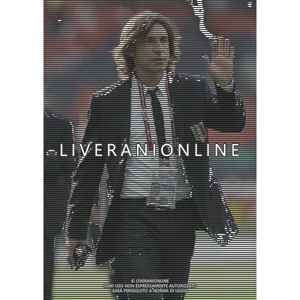 Prepartita Olanda - Italia 09/06/2008 Europei nella foto andrea pirlo in campo ph Luzzani/Ag. Aldo Liverani sas