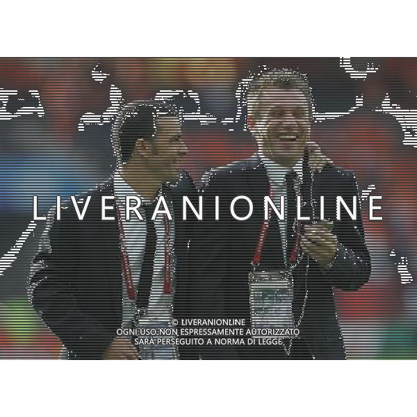 Prepartita Olanda - Italia 09/06/2008 Europei nella foto antonio cassano con di natale in campo ph Luzzani/Ag. Aldo Liverani sas