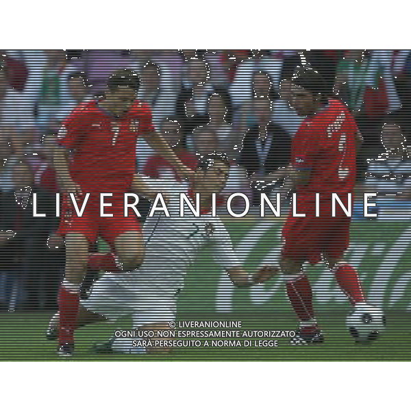 Repubblica Ceca - Portogallo 11/06/2008 Europei Svizzera nella foto sionko, cristiano ronaldo e grygera ph luzzani/Ag. Aldo Liverani Sas