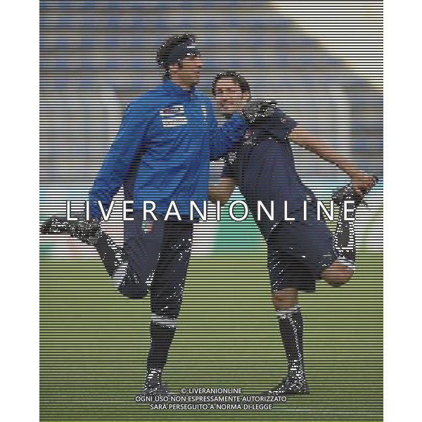 Allenamento Nazionale Italiana Baden - 11.06.2008 Nella Foto:BUFFON GIANLUIGI-ZAMBROTTA GIANLUCA /Ph.Vitez-Ag. Aldo Liverani