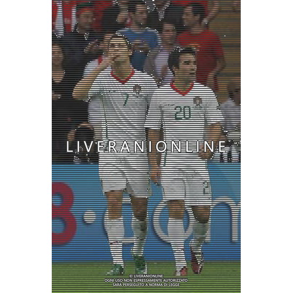 Repubblica Ceca - Portogallo 11/06/2008 Europei Svizzera nella foto esultanza cristiano ronaldo e deco ph luzzani/Ag. Aldo Liverani Sas