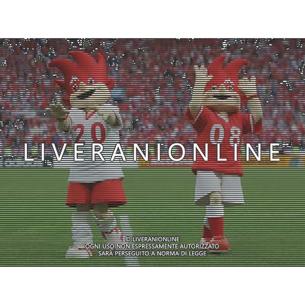 Ginevra 11-06-2008 Campionati europei calcio EURO2008 repubblica ceca-portogallo 1:3 nella foto le mascotte flix e trix ph marco luzzani/ag aldo liverani s.a.s.