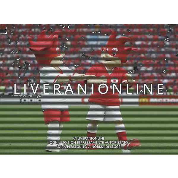 Ginevra 11-06-2008 Campionati europei calcio EURO2008 repubblica ceca-portogallo 1:3 nella foto le mascotte flix e trix ph marco luzzani/ag aldo liverani s.a.s.