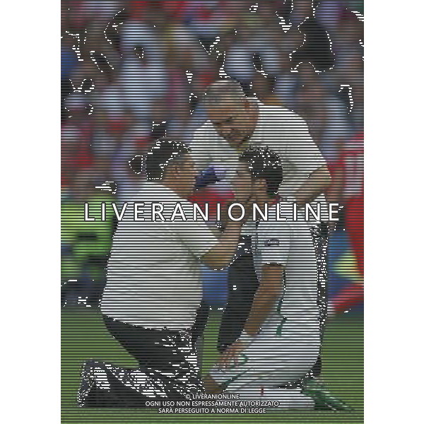 Ginevra 11-06-2008 Campionati europei calcio EURO2008 repubblica ceca-portogallo 1:3 nella foto cristiano ronaldo medicato ph marco luzzani/ag aldo liverani s.a.s.