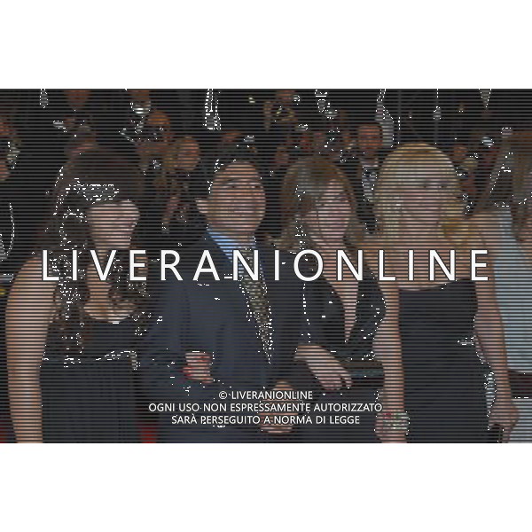 CANNES 2008 NELLA FOTO DIEGO ARMANDO MARADONA CLAUDIA VILLAFANE DALMA NEREA MARADONA GIANNINA DINORAH MARADONA AG ALDO LIVERANI
