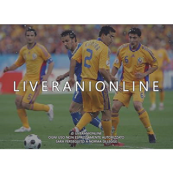 Italia - Romania 13/06/2008 Europei Zurigo nella foto alessandro del piero tra contra e radoi ph luzzani/Ag. Aldo Liverani Sas