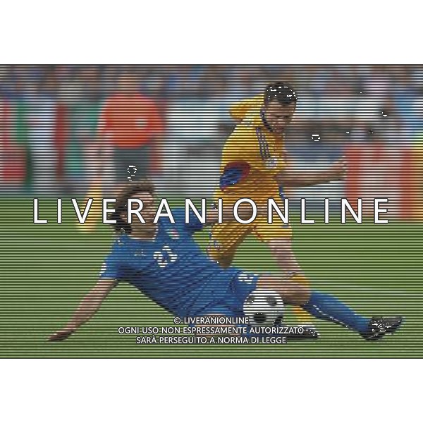 UEFA EURO 2008 Gruppo C M13 Zurigo- 13.06.2008 Italia-Romania Nella Foto:PIRLO ANDREA-RAT RAZVAN /Ph.Vitez-Ag. Aldo Liverani