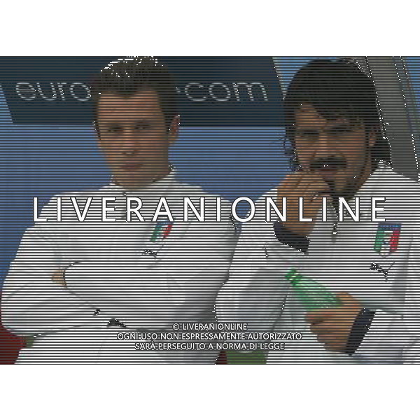 Zurigo (CH) 13-06-2008 Campionato Europeo Calcio EURO2008 italia-romania 1:1 nella foto antonio cassano e gennaro gattuso inpanchina ph marco luzzani/ag aldo liverani s.a.s.