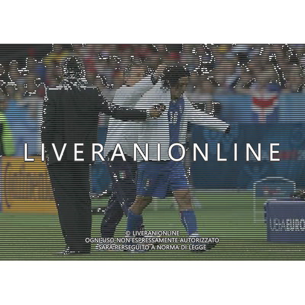 Zurigo (CH) 13-06-2008 Campionato Europeo Calcio EURO2008 italia-romania 1:1 nella foto roberto donadoni e mauro german camoranesi ph marco luzzani/ag aldo liverani s.a.s.