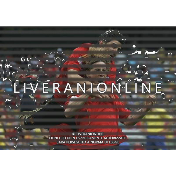 Svezia - Spagna 14/06/2008 Europei Innsbruck nella foto esultanza dopo il gol di fernando torres con david villa ph luzzani/Ag. Aldo Liverani Sas