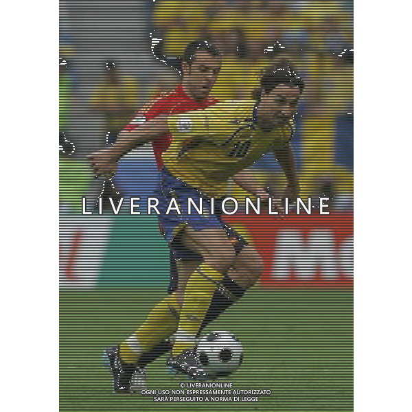 Svezia - Spagna 14/06/2008 Europei Innsbruck nella foto marchena e zlatan ibrahimovic ph luzzani/Ag. Aldo Liverani Sas