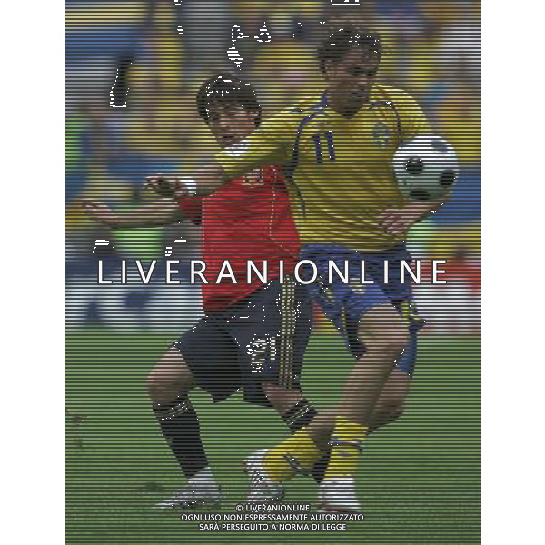 Svezia - Spagna 14/06/2008 Europei Innsbruck nella foto elmnder e silva ph luzzani/Ag. Aldo Liverani Sas