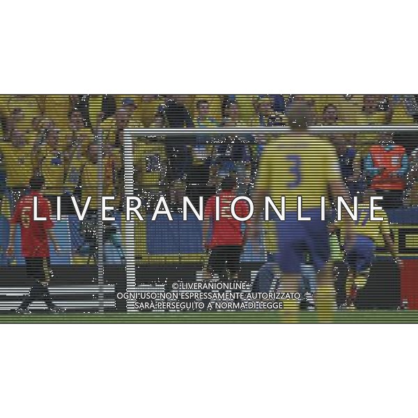 Svezia - Spagna 14/06/2008 Europei Innsbruck nella foto il gol del pareggio di zlatan ibrahimovic ph luzzani/Ag. Aldo Liverani Sas