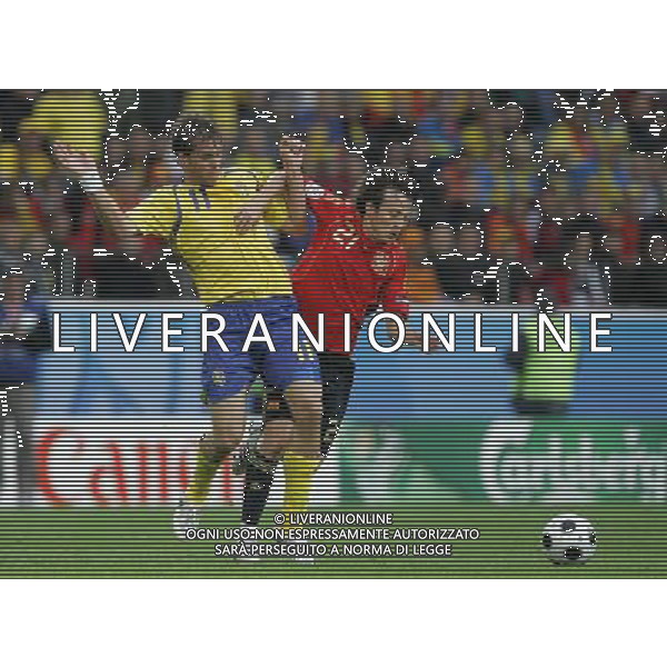 Svezia - Spagna 14/06/2008 Europei Innsbruck nella foto elmander e silva ph luzzani/Ag. Aldo Liverani Sas