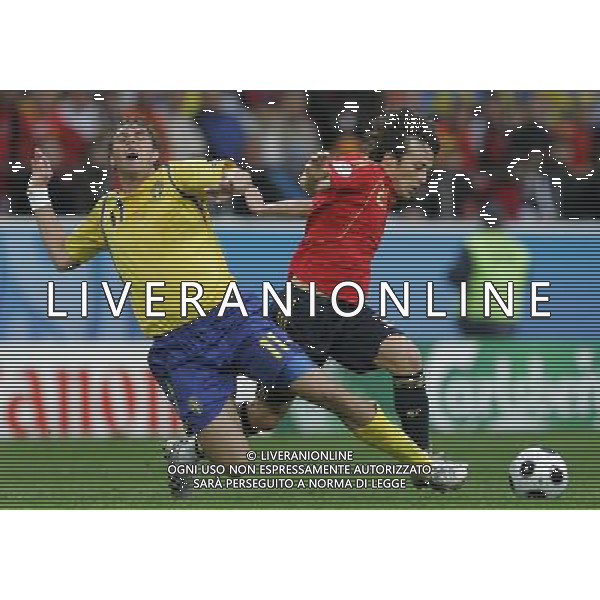 Svezia - Spagna 14/06/2008 Europei Innsbruck nella foto elmander e silva ph luzzani/Ag. Aldo Liverani Sas