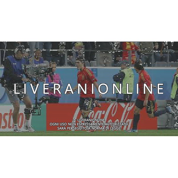 Svezia - Spagna 14/06/2008 Europei Innsbruck nella foto esultanza dopo il gol della vittoria di david villa del 1-2 ph luzzani/Ag. Aldo Liverani Sas