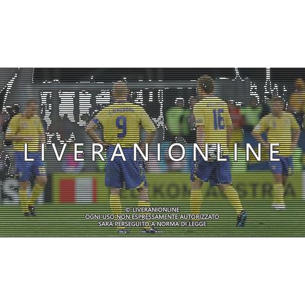 Svezia - Spagna 14/06/2008 Europei Innsbruck nella foto delusione dei giocatori della svezia a fine gara ph luzzani/Ag. Aldo Liverani Sas