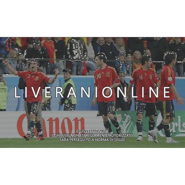 Svezia - Spagna 14/06/2008 Europei Innsbruck nella foto esultanza dopo il gol di david villa ph luzzani/Ag. Aldo Liverani Sas