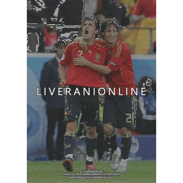 Svezia - Spagna 14/06/2008 Europei Innsbruck nella foto esultanza dopo il gol di david villa ph luzzani/Ag. Aldo Liverani Sas