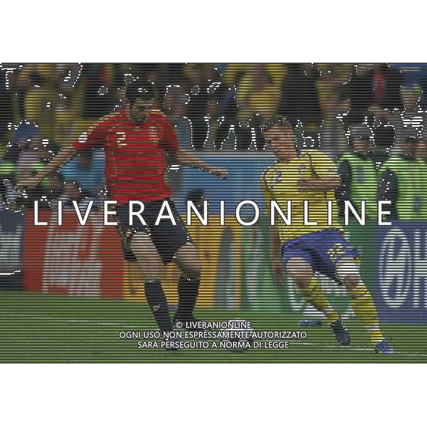 Innsbruck (AUT) 14-06-2008 Campionato europeoo calcio EURO2008 svezia-spagna 1:2 nella foto raul albiol e markus rosenberg ph marco luzzani/ag aldo liverani s.p.a.