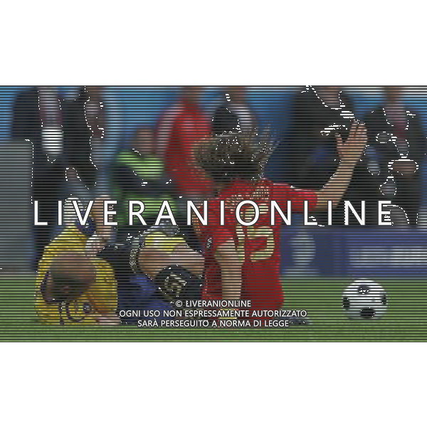 Innsbruck (AUT) 14-06-2008 Campionato europeoo calcio EURO2008 svezia-spagna 1:2 nella foto fredrik ljungberg e sergio ramos ph marco luzzani/ag aldo liverani s.p.a.