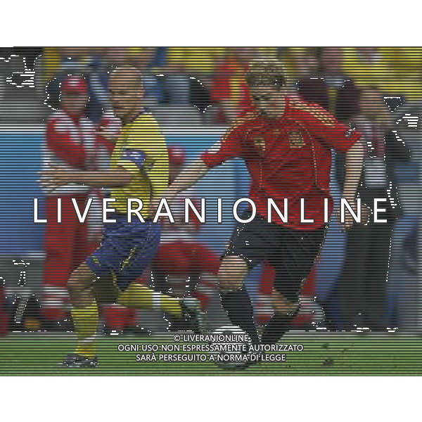 Innsbruck (AUT) 14-06-2008 Campionato europeoo calcio EURO2008 svezia-spagna 1:2 nella foto fernando torres e fredrik ljungberg ph marco luzzani/ag aldo liverani s.p.a.