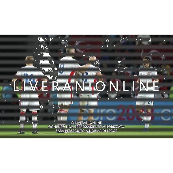 Turchia - Repubblica Ceca 3:2 15.06.2008 Europei 2008 Ginevra nella foto la delusione di David Jarolim, Jan Koller, Marek Jankulovski e Tomas Ujfalusi a fine gara copyright by firo sportphoto/Ag. Aldo Liverani sas - ITALY ONLY -