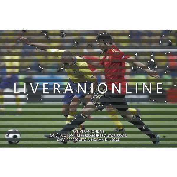 Svezia - Spagna 14/06/2008 Europei Innsbruck nella foto albiol e larsson ph luzzani/Ag. Aldo Liverani Sas