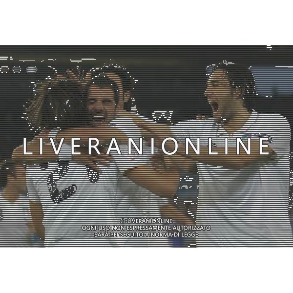 Francia - Italia 17/06/2008 Europei Zurigo nella foto abbracci esultanza dopo il gol su rigore di andrea pirlo del 0-1 ph luzzani/Ag. Aldo Liverani Sas