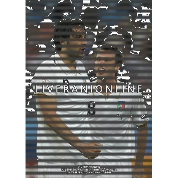 Francia - Italia 17/06/2008 Europei Zurigo nella foto luca toni e antonio cassano ph luzzani/Ag. Aldo Liverani Sas