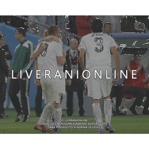 Francia - Italia 17/06/2008 Europei Zurigo nella foto esultanza dopo il gol di daniele de rossi del 0-2 con antonio cassano ph luzzani/Ag. Aldo Liverani Sas