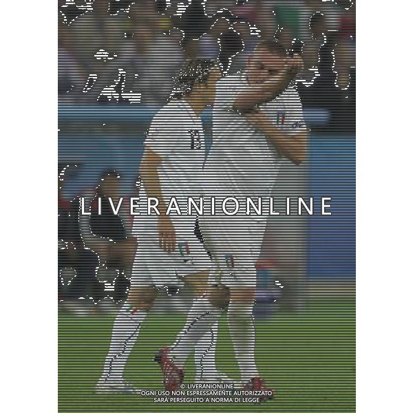 Francia - Italia 17/06/2008 Europei Zurigo nella foto esultanza dopo il gol di daniele de rossi del 0-2 che bacia il tatuaggio ph luzzani/Ag. Aldo Liverani Sas