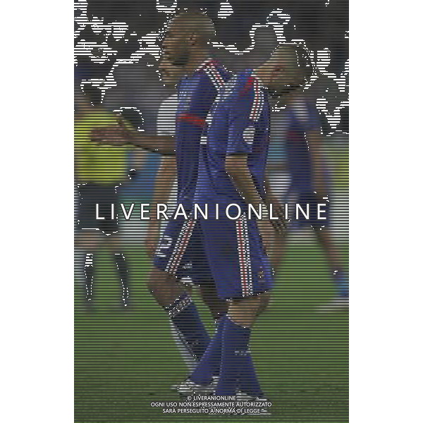 Francia - Italia 17/06/2008 Europei Zurigo nella foto la delusione dei giocatori francesi a fine gara ph luzzani/Ag. Aldo Liverani Sas