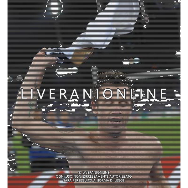 UEFA EURO 2008 Gruppo C M22 Zurigo - 17.06.2008 Francia-Italia Nella Foto: ANTONIO CASSANO ESULTANZA A FINE GARA /Ph.Vitez-Ag. Aldo Liverani