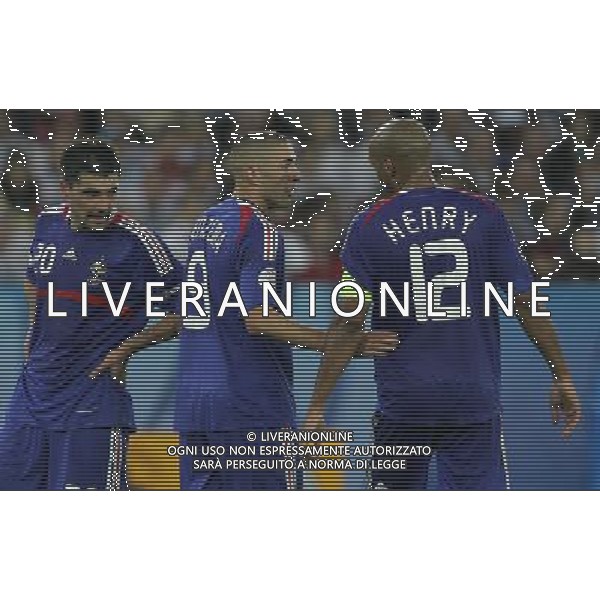 Zurigo 18-06-2008 Europeo calcio EURO2008 italia-francia 2:0 nella foto jeremy toulalan, karim benzema e thierry henry ph maco luzzani/ag aldo liverani s.a.s.