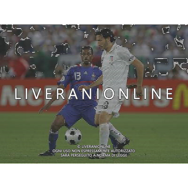 Zurigo 18-06-2008 Europeo calcio EURO2008 italia-francia 2:0 nella foto gianluca zambrotta e patrice evra ph maco luzzani/ag aldo liverani s.a.s.