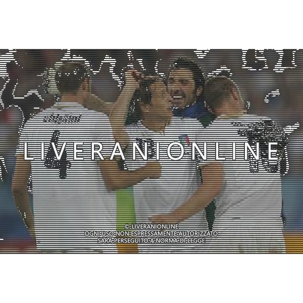 Zurigo 18-06-2008 Europeo calcio EURO2008 italia-francia 2:0 nella foto i giocatori dell\'italia esultano a fine gara ph maco luzzani/ag aldo liverani s.a.s.