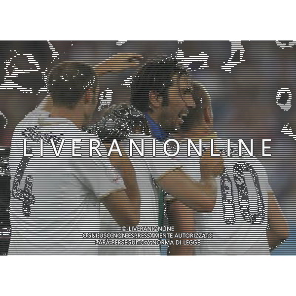 Zurigo 18-06-2008 Europeo calcio EURO2008 italia-francia 2:0 nella foto i giocatori dell\'italia esultano a fine gara ph maco luzzani/ag aldo liverani s.a.s.