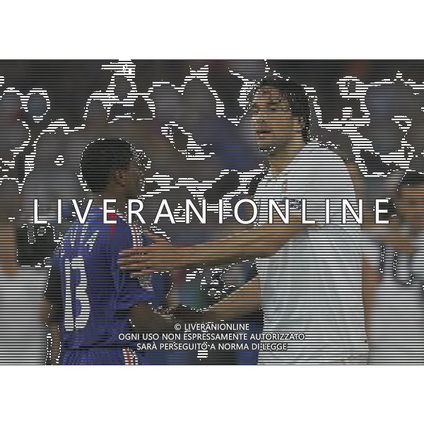 Zurigo 18-06-2008 Europeo calcio EURO2008 italia-francia 2:0 nella foto luca toni e patrice evra ph maco luzzani/ag aldo liverani s.a.s.