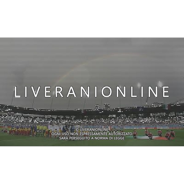 Zurigo 18-06-2008 Europeo calcio EURO2008 italia-francia 2:0 nella foto arcobaleno sullo stadio letzigrund di zurigo con squadre schierate ph maco luzzani/ag aldo liverani s.a.s.