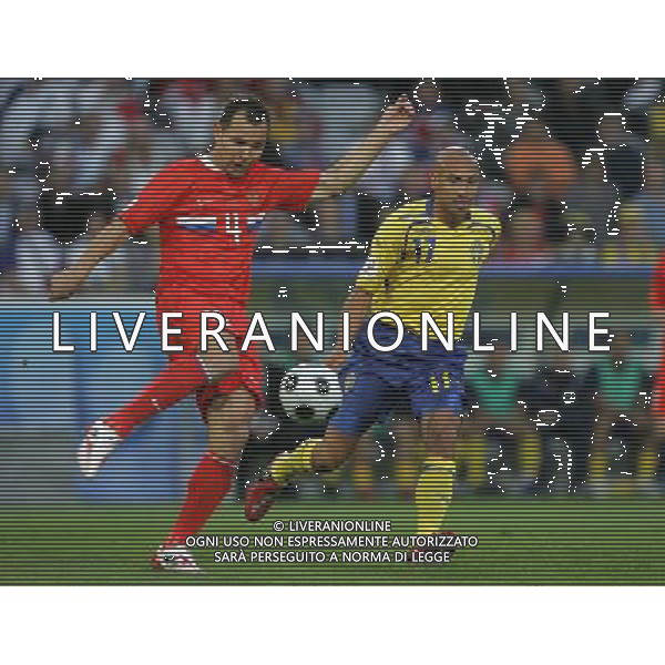 Russia - Svezia 18/06/2008 Europei Svizzera nella foto larsson e ignashevich ph luzzani/Ag. Aldo Liverani sas