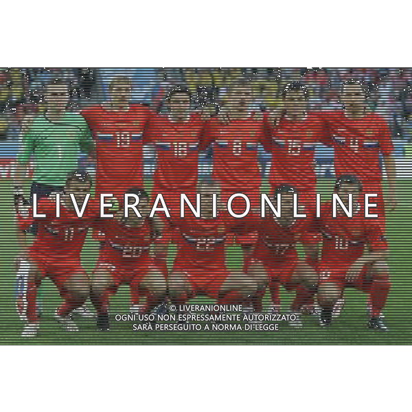 Russia - Svezia 18/06/2008 Europei Innsbruck nella foto la formazione della russia ph luzzani/Ag. Aldo Liverani sas