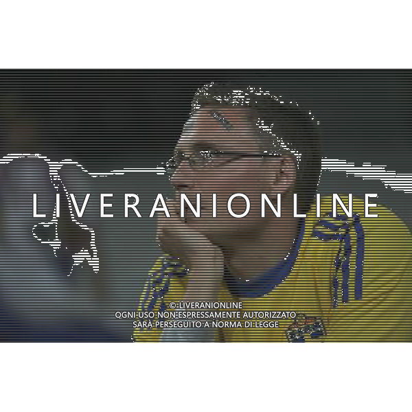 Russia - Svezia 18/06/2008 Europei Innsbruck nella foto la delusione dei tifosi svedesi a fine gara ph luzzani/Ag. Aldo Liverani sas