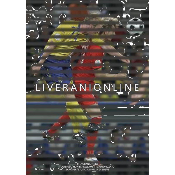 Innsbruck (AUT) 18-06-2008 Campionato europeo calcio EURO2008 Russia-Svezia 2:0 nella foto roman pavlyuchennko e fredrik stoor ph marco luzzani/ag aldo liverani s.a.s.