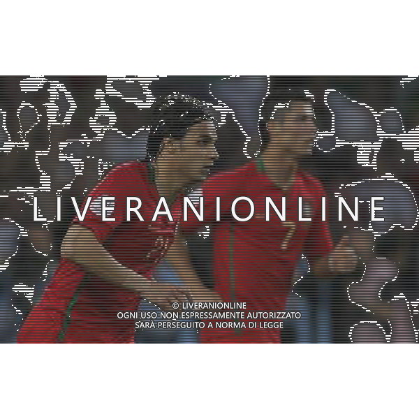 PORTOGALLO-GERMANIA EUROPEI 2008 19/06/2008 NELLA FOTO esultanza dopo il gol di nuno gomes FOTO LUZZANI-AG ALDO LIVERANI