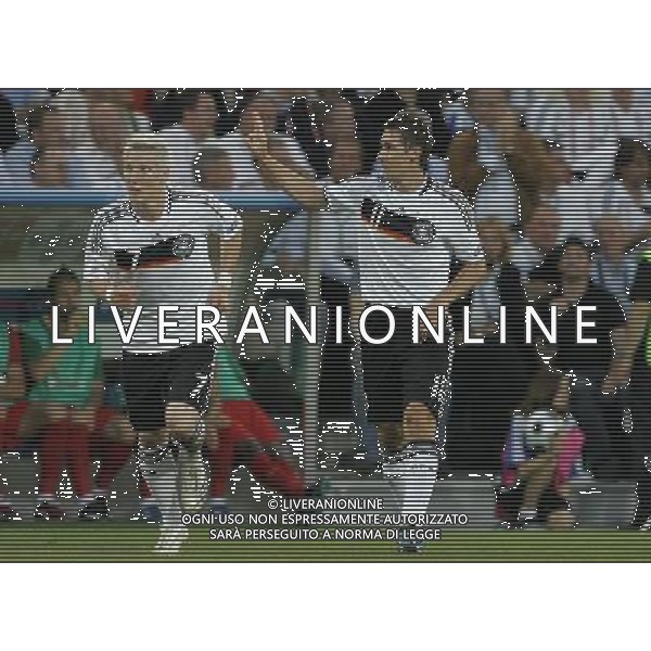 PORTOGALLO-GERMANIA EUROPEI 2008 19/06/2008 NELLA FOTO esultanza di schweinsteiger e klose FOTO LUZZANI-AG ALDO LIVERANI